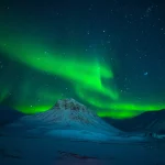 Aurora borealis, Nordlicht, Spitzbergen im Winter, Svalbard