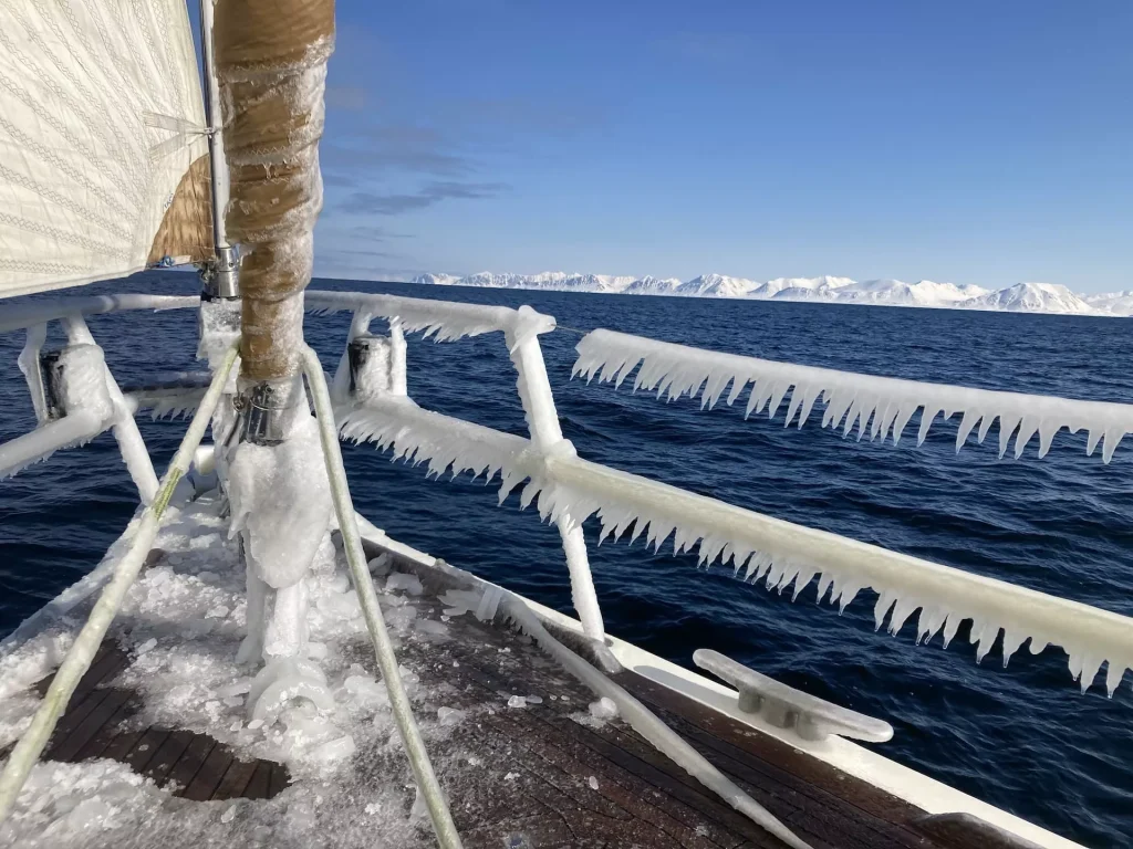 Cold day on the sailboat