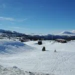 Skifahren in den Bergen Høvringen, Rondane, Norwegen